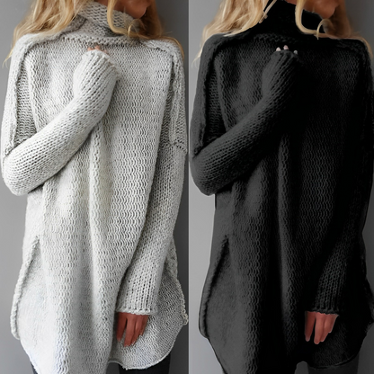 Calyra | Women’s Oversized Turtleneck Knit Sweater