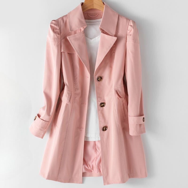 Zoe | Women’s Classic Cotton-Blend Trench Coat