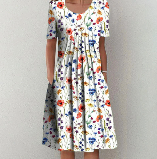 Virginia | Women’s Printed Midi Summer Dress