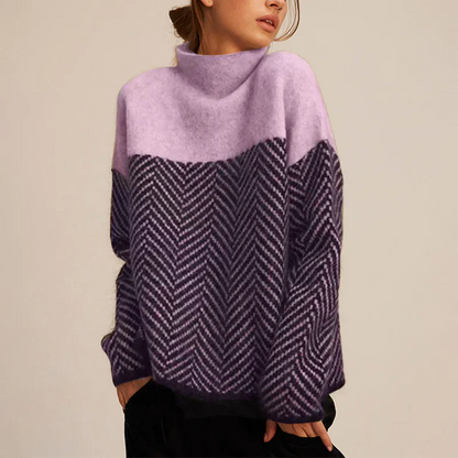Xandra | Women’s Herringbone-Pattern Knit Sweater