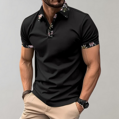 Tristan | Men’s Printed Collar Polo Shirt