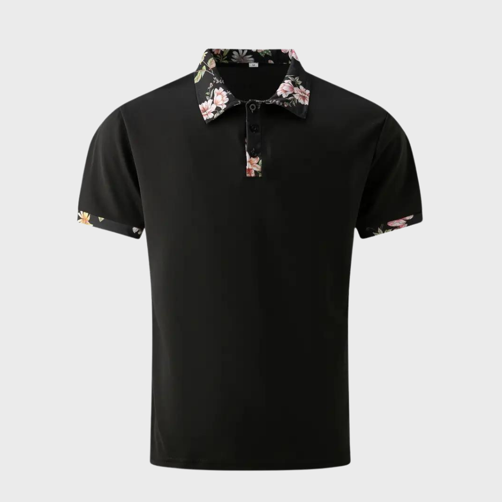 Tristan | Men’s Printed Collar Polo Shirt