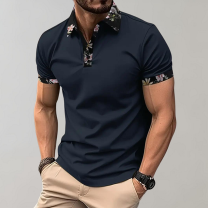 Tristan | Men’s Printed Collar Polo Shirt