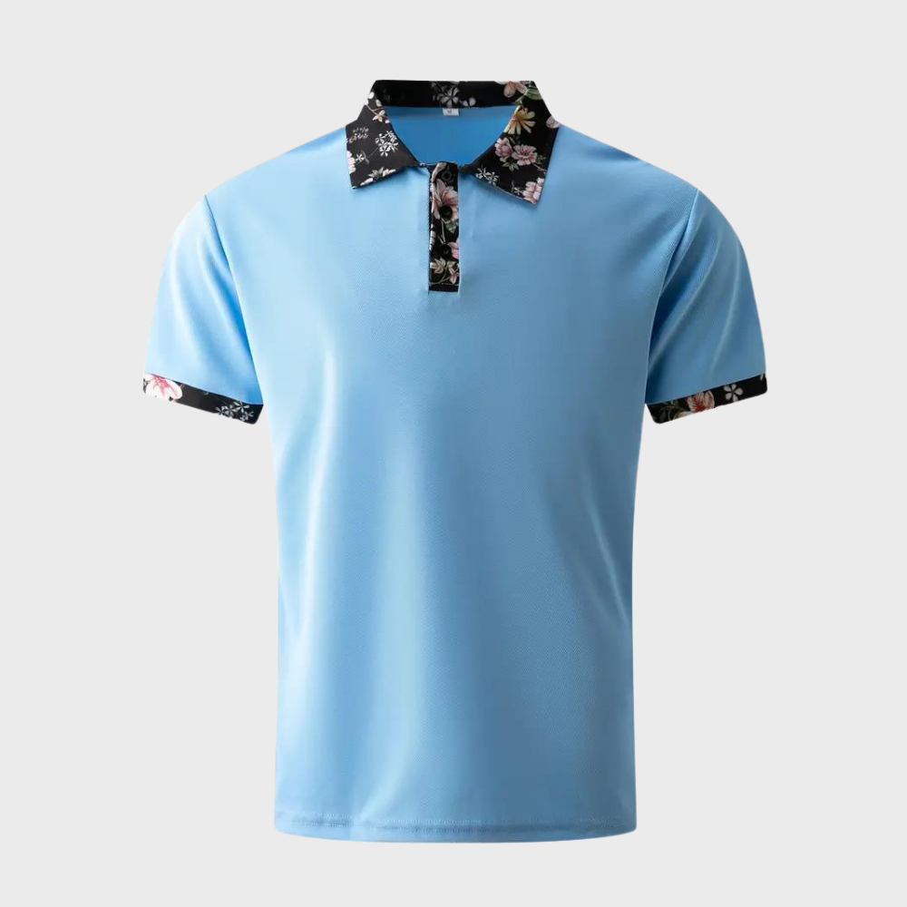 Tristan | Men’s Printed Collar Polo Shirt
