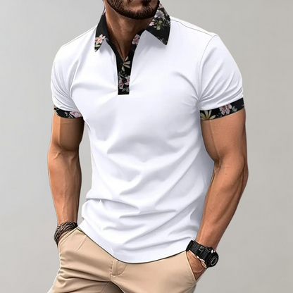 Tristan | Men’s Printed Collar Polo Shirt