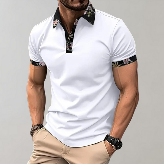 Tristan | Men’s Printed Collar Polo Shirt