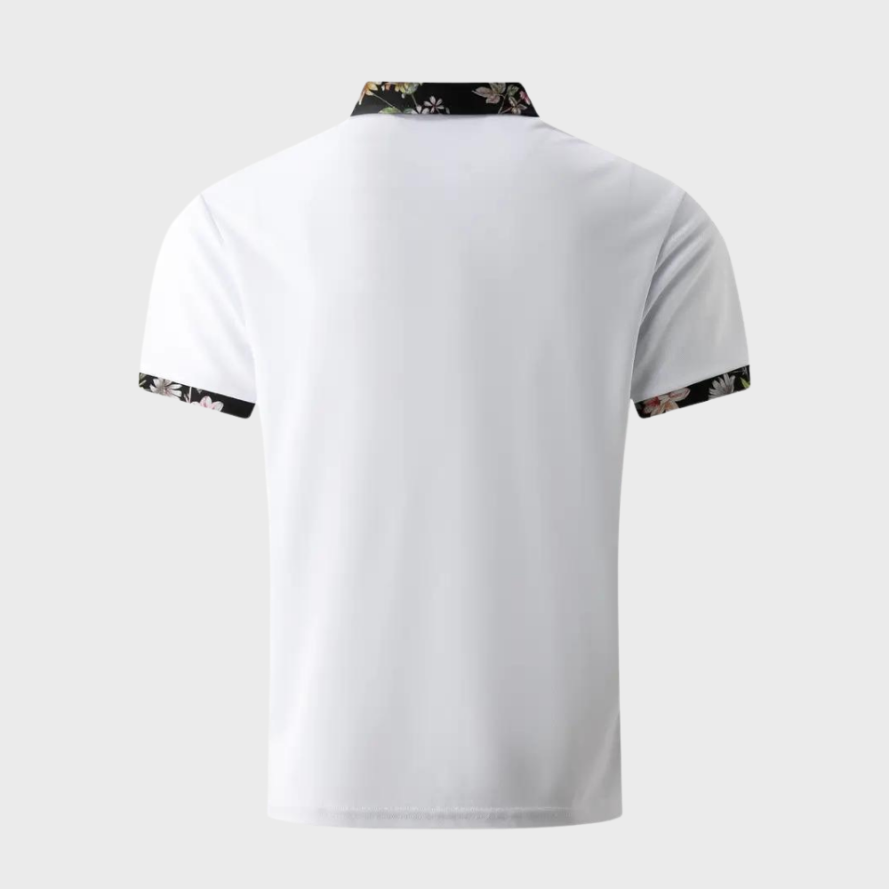 Tristan | Men’s Printed Collar Polo Shirt