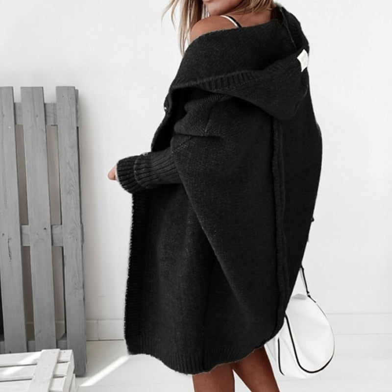 Serenna | Women’s Cozy Oversized Hooded Cardigan