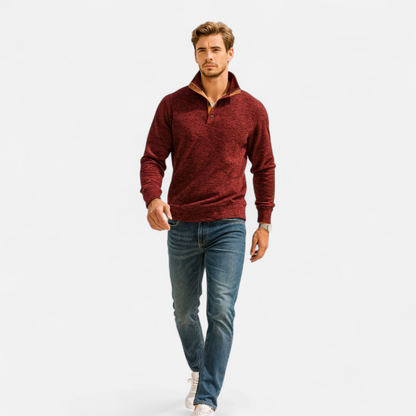 Corvane | Men’s Stand-Up Collar Knitted Sweater