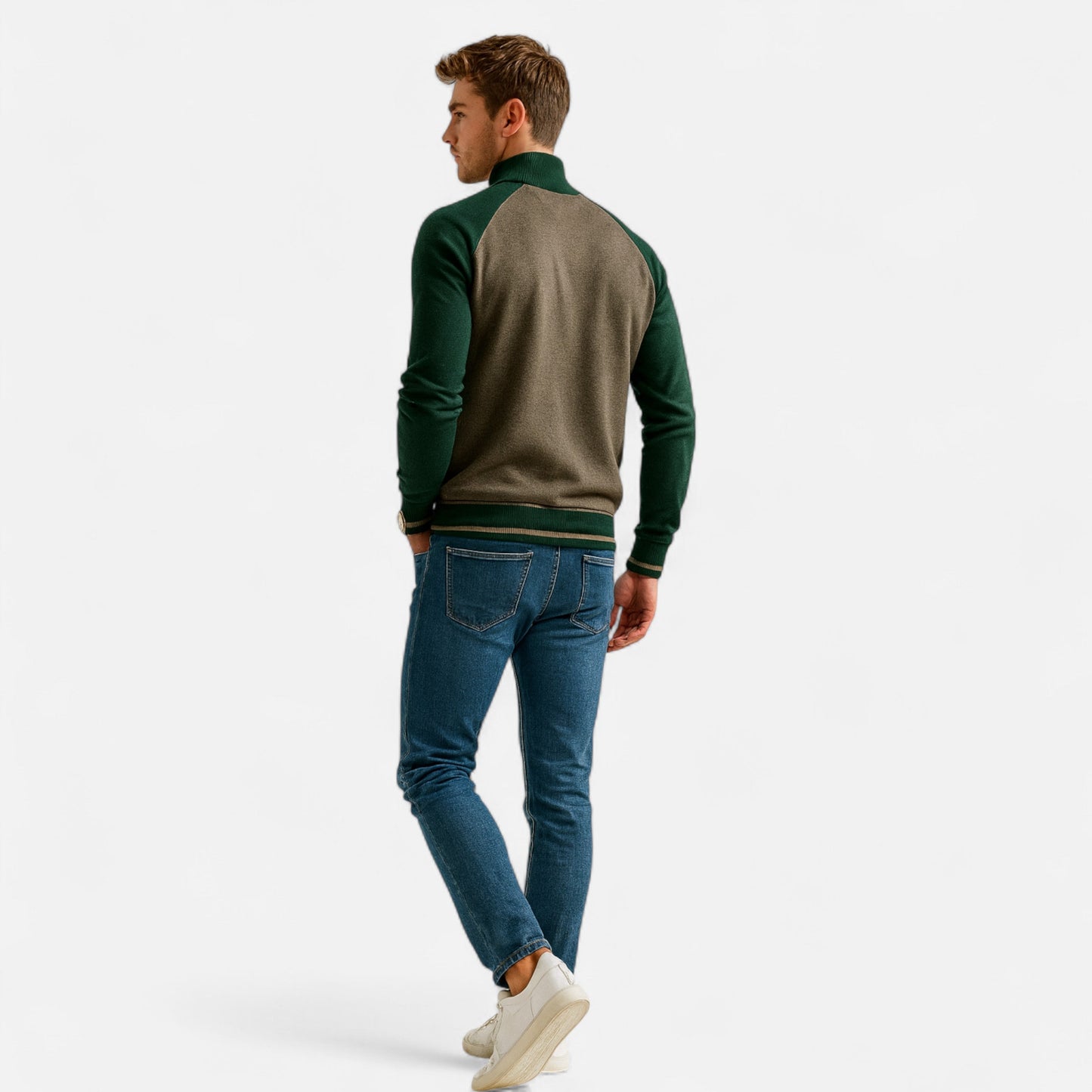 Corven | Men’s Cotton Zipped Sweater