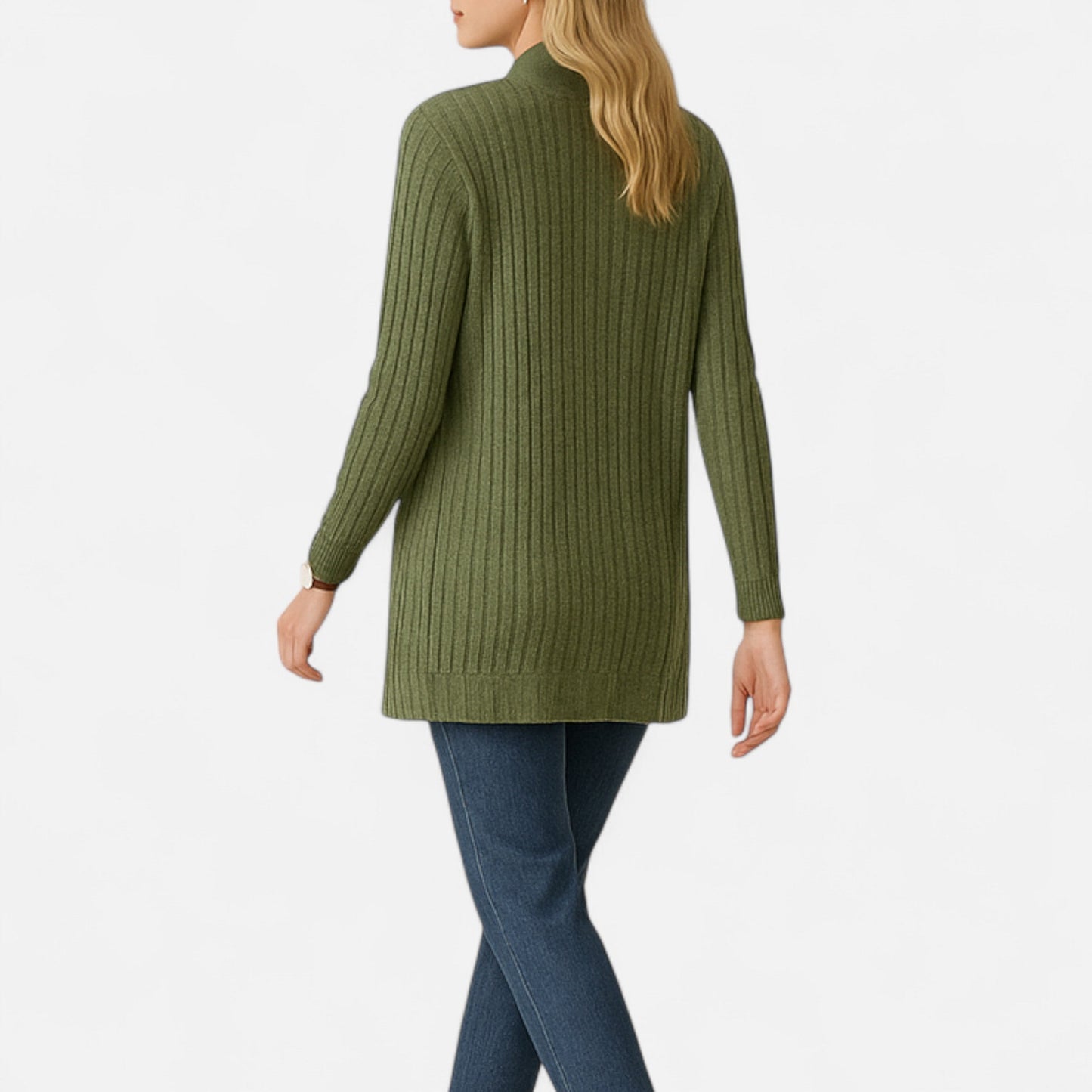 Valentis | Women’s Knit Cardigan with Ribbed Detail