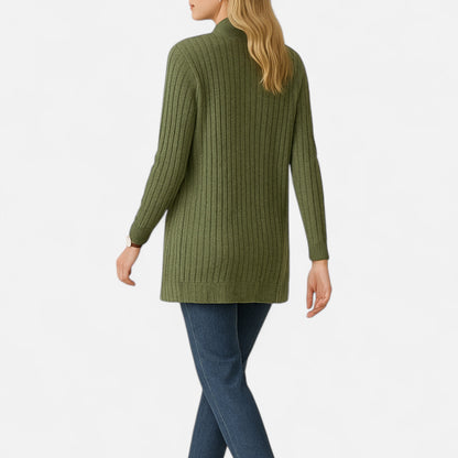 Valentis | Women’s Knit Cardigan with Ribbed Detail