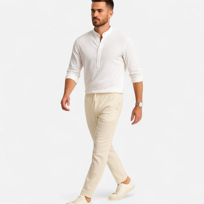 Archer| Men’s Linen Henley Shirt
