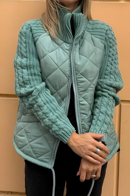 Sutton | Women’s Patchwork Knit Zip Jacket