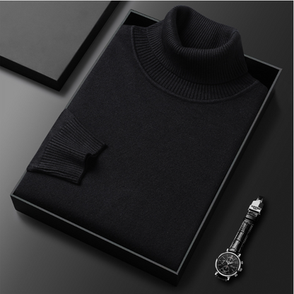 Simoune | Men’s Cashmere-Cotton Turtleneck Sweater