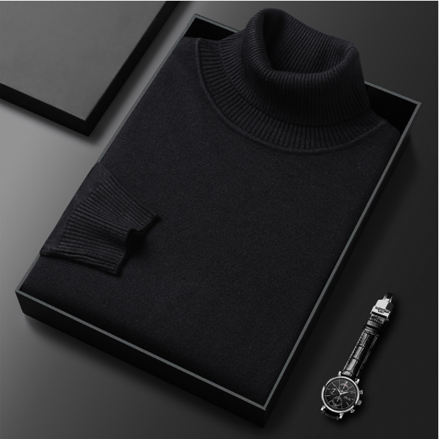 Simoune | Men’s Cashmere-Cotton Turtleneck Sweater