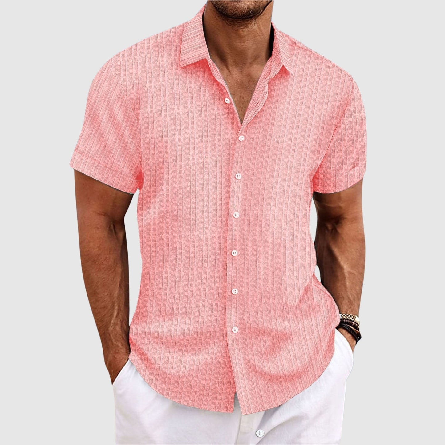 Anthony | Men’s Summit Stripe Short Sleeve Shirt