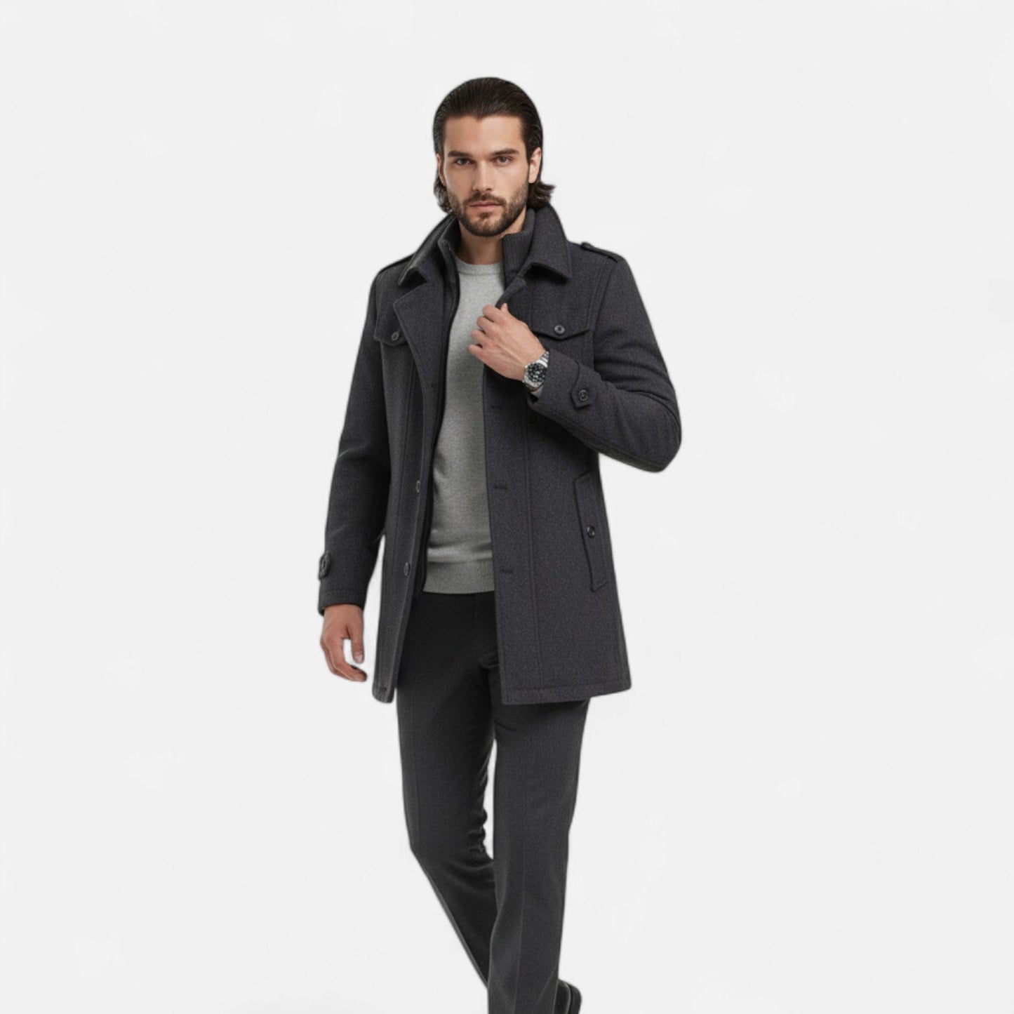 Winthrop | Men’s Slim-Fit Tweed Coat