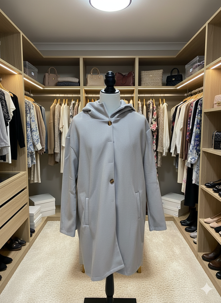 Aemie | Women’s Long Hooded Trench Coat