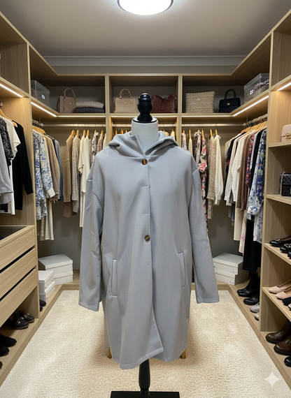 Aemie | Women’s Long Hooded Trench Coat