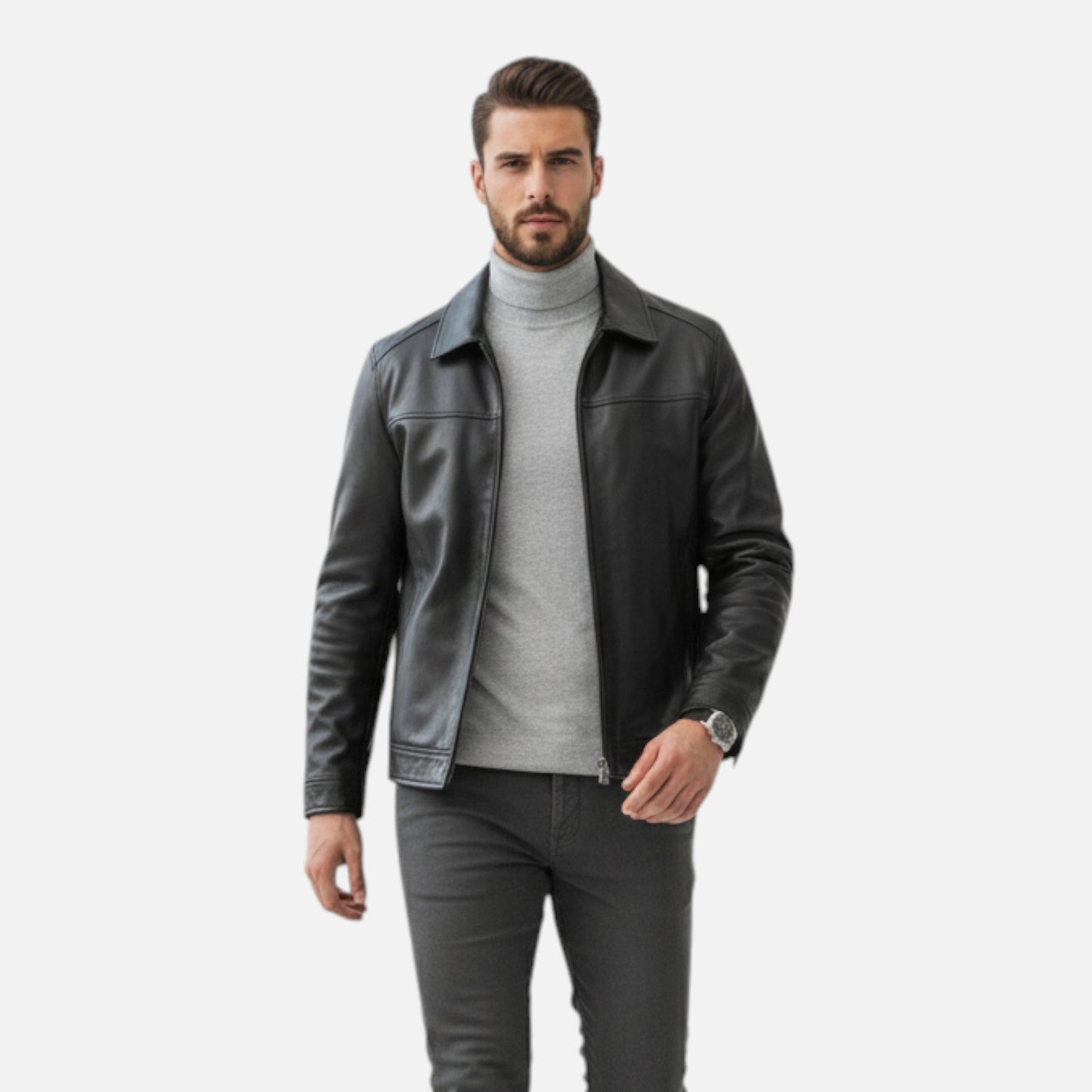 Sterling | Men’s Polo Leather Coat