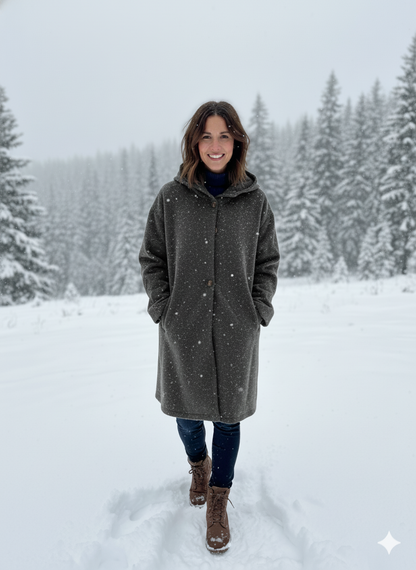 Aemie | Women’s Long Hooded Trench Coat