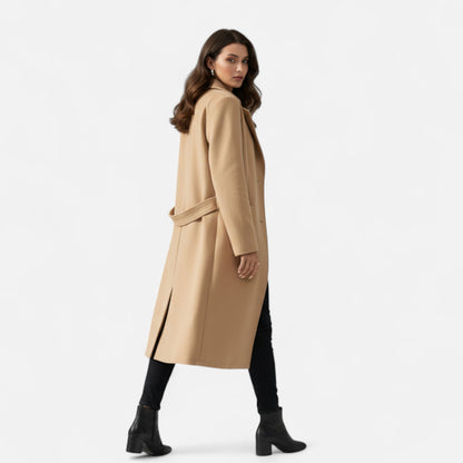 Alessina | Women’s Long Tweed-Inspired Coat