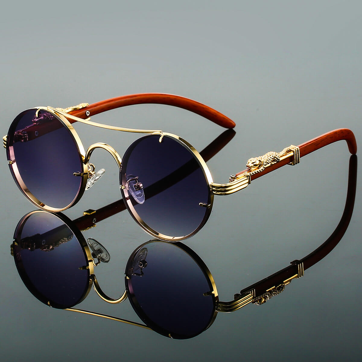 Aldo | Men’s Retro Oval Metal Sunglasses