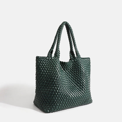 Valerie Woven Luxe Tote | Vegan Leather Statement Handbag
