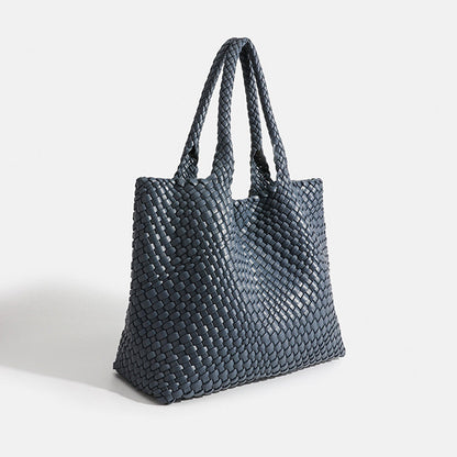 Valerie Woven Luxe Tote | Vegan Leather Statement Handbag