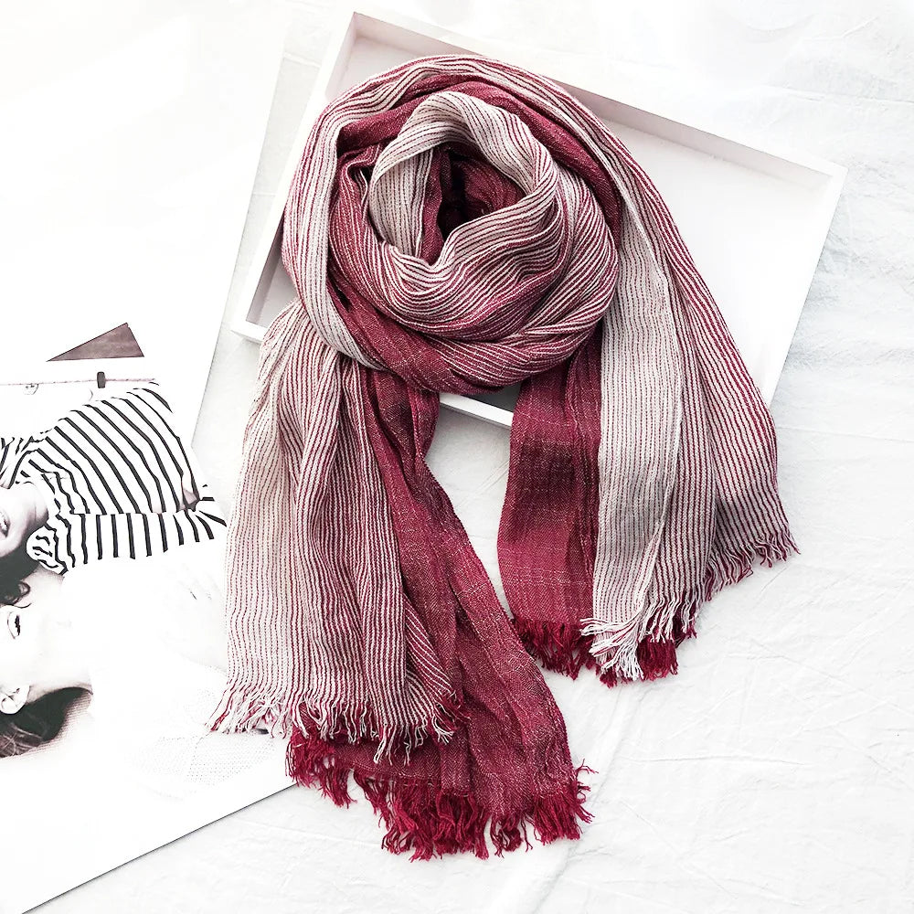 Savannah | Women’s Heritage Stripe Linen Scarf