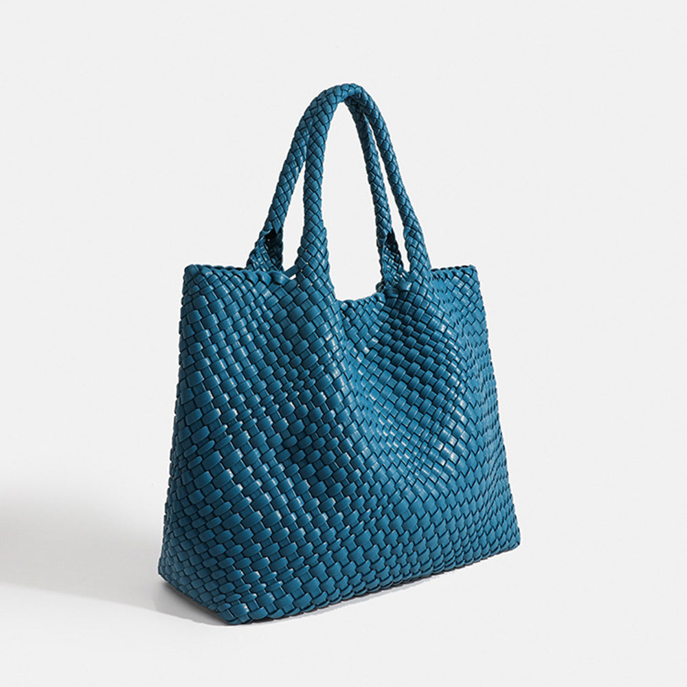 Valerie Woven Luxe Tote | Vegan Leather Statement Handbag