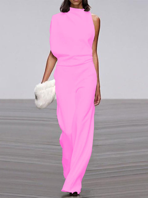 Therea | Women’s Sleeveless Round‑Neck Wide‑Leg Overall