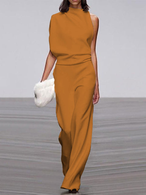 Therea | Women’s Sleeveless Round‑Neck Wide‑Leg Overall