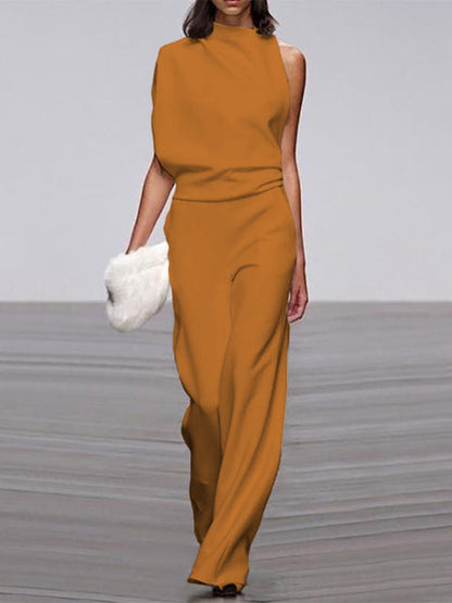 Therea | Women’s Sleeveless Round‑Neck Wide‑Leg Overall