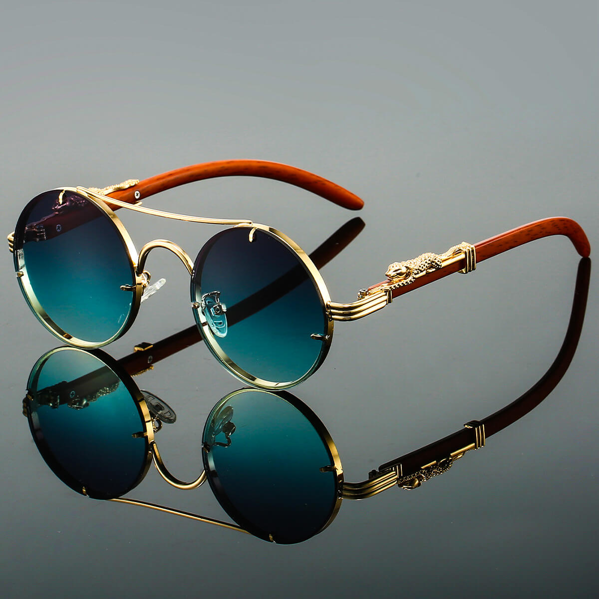 Aldo | Men’s Retro Oval Metal Sunglasses