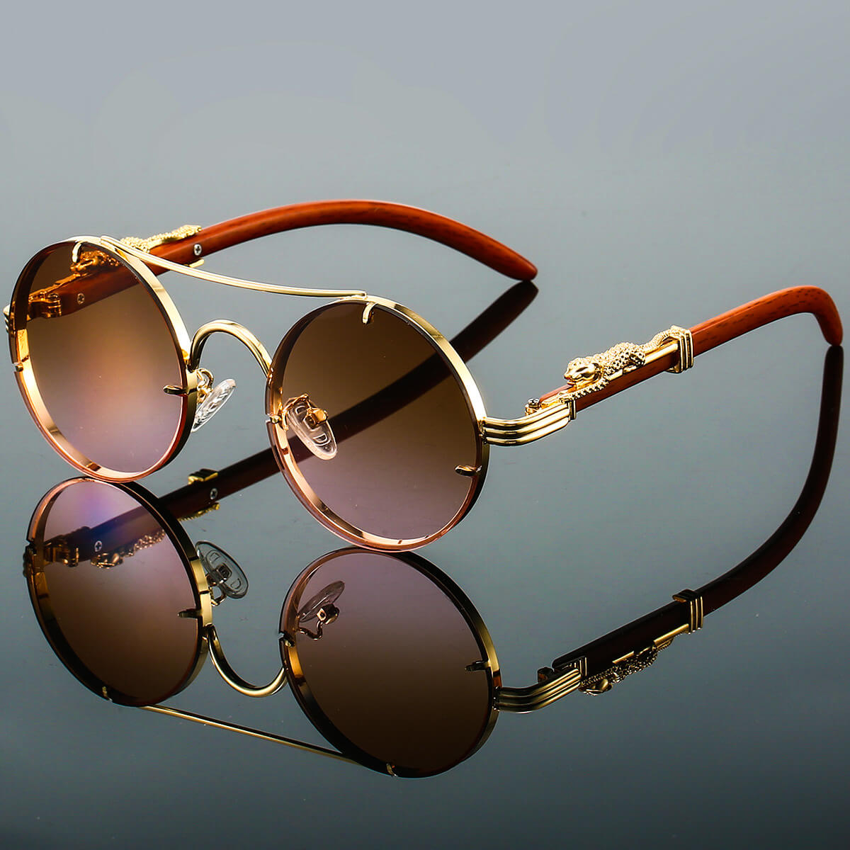 Aldo | Men’s Retro Oval Metal Sunglasses