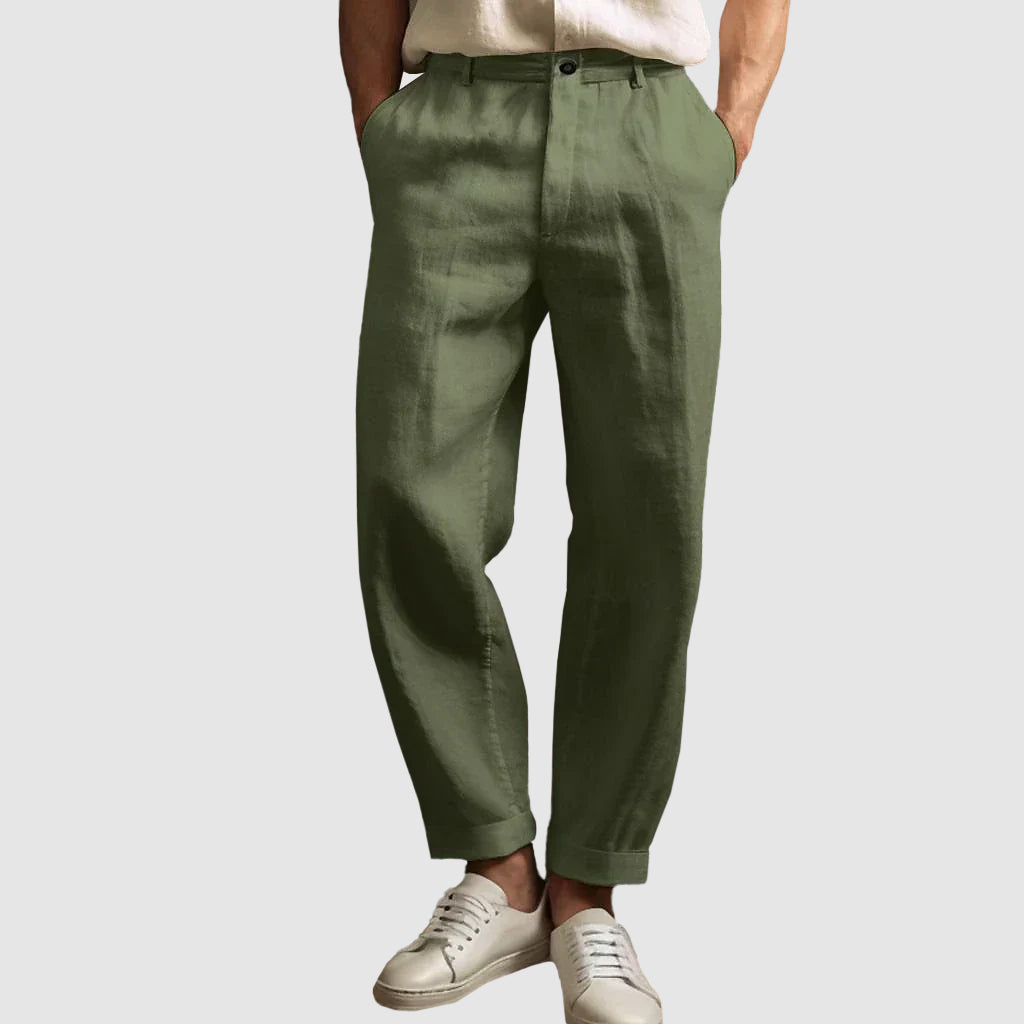 Austin | Men’s Linen Straight Cut Pants