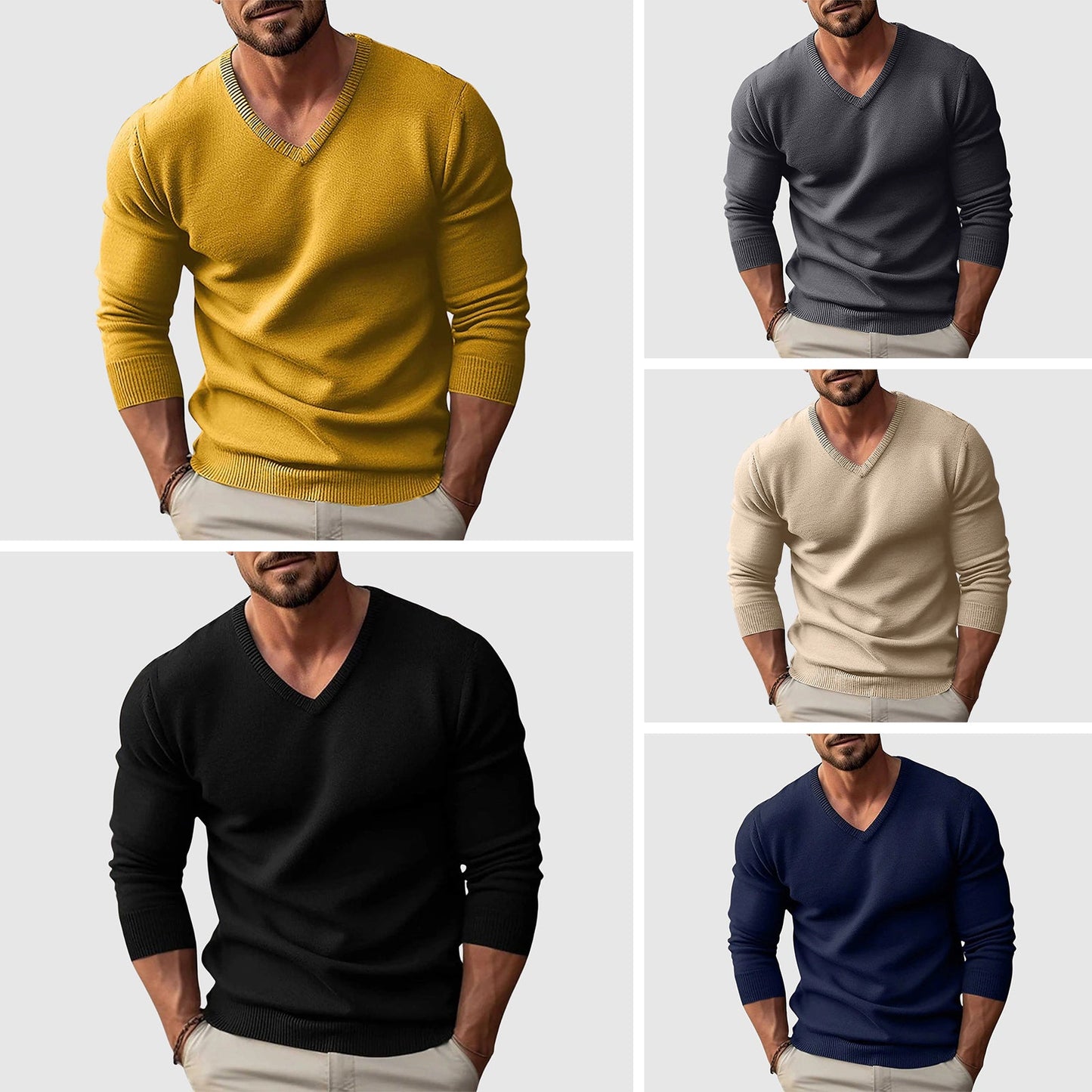 Adriel | Men’s Nordic Crest V-Neck Sweater