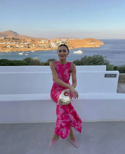 Dakota | Women’s Floral Print Fitted Maxi Dress