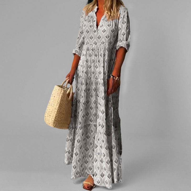 Saphira | Women’s Vintage Print Maxi Dress