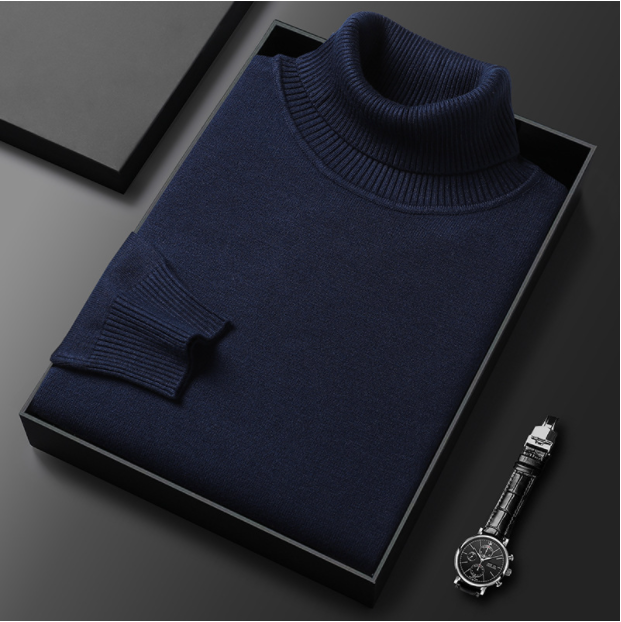 Simoune | Men’s Cashmere-Cotton Turtleneck Sweater