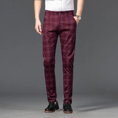 August | Men’s Plaid Straight-Leg Pants