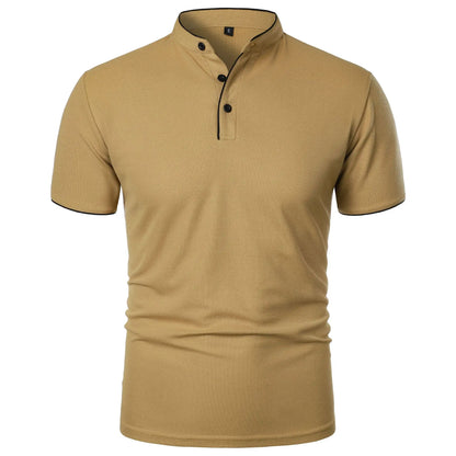 Atticus | Men’s Casual Mandarin Collar Polo Shirt