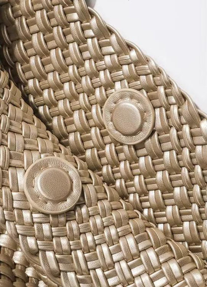Valerie Woven Luxe Tote | Vegan Leather Statement Handbag