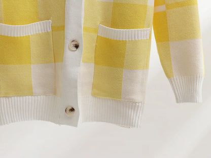 Zyrell | Women’s 3-Piece Plaid Knit Set