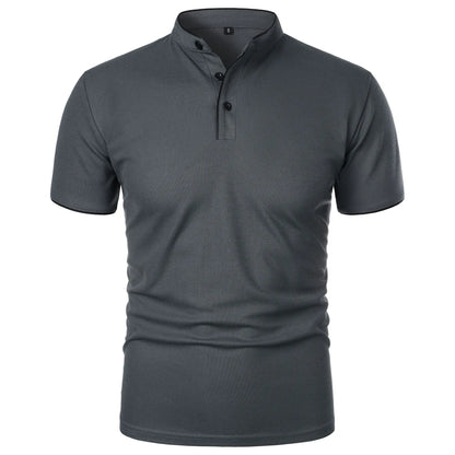 Atticus | Men’s Casual Mandarin Collar Polo Shirt
