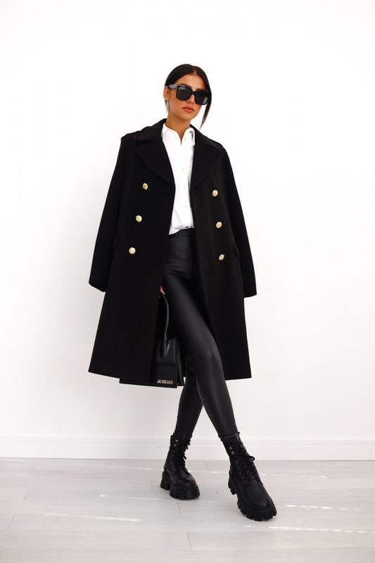 Adelynn | Women’s Long Double-Breasted Statement Coat