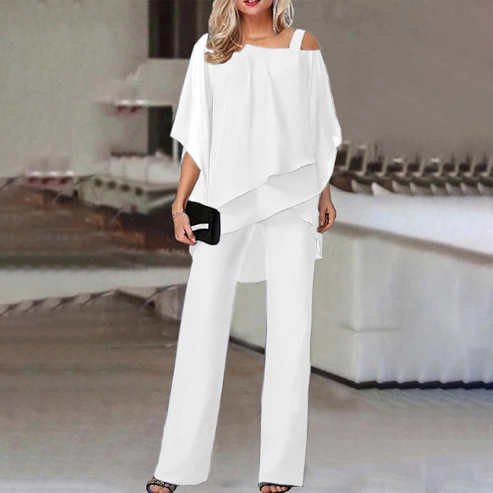Sylvia | Women’s Elegant Cold-Shoulder Jumpsuit