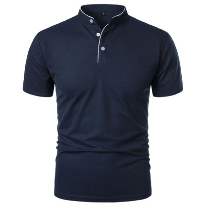 Atticus | Men’s Casual Mandarin Collar Polo Shirt